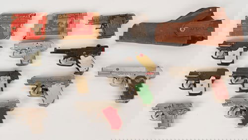 10- CAST IRON AUTOMATIC CAP GUNS