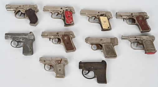 10- CAST IRON AUTOMATIC CAP GUNS