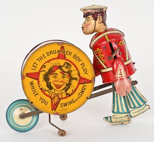 MARX TIN WINDUP BASE DRUMMER BOY