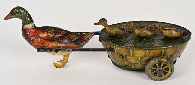 LEHAMNN TIN WINDUP PAAK PAAK DUCK CART