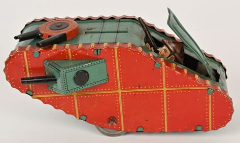 MARX TIN WINDUP SPARKLING TANK