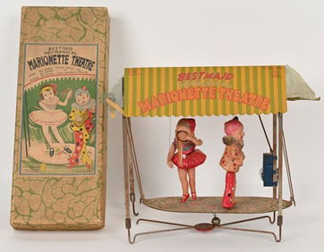 PRE-WAR JAPAN CELLULOID WINDUP MARIONETTE THEATRE