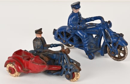 2- CHAMPION CAST IRON MOTORCYLES