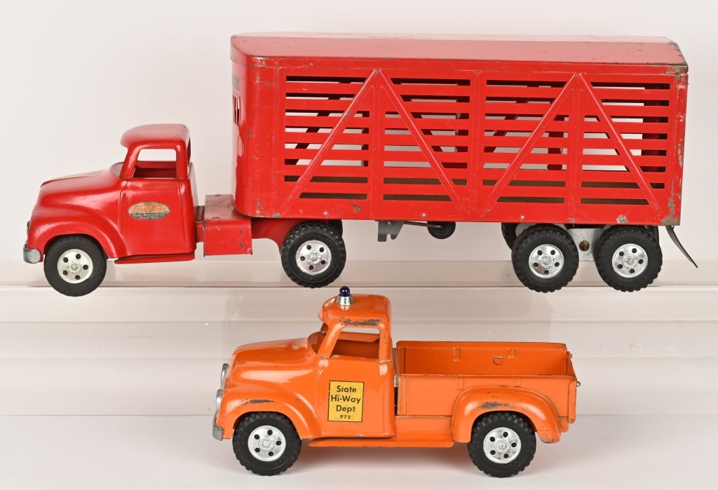 2- TONKA PRESSED STEEL TRUCKS, 1955 & 1956 (1 of 8)