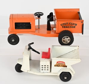 2- TONKA TRUCKS, GOLF CLUB & SERV-I-CAR