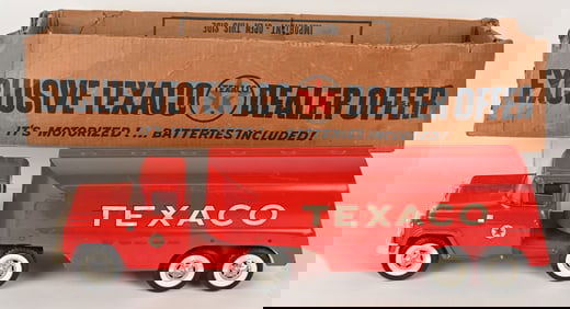BUDDY L PRESSED STEEL TEXACO TANK TRUCK w/ BOX