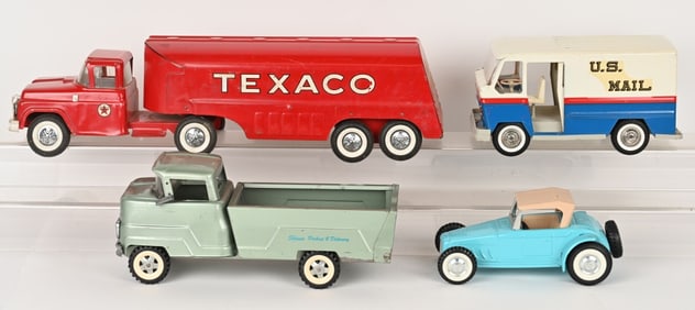 4- PRESSED STEEL VEHICLES, BUDDY L & MORE