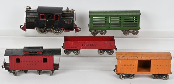 LIONEL PREWAR STD GA #38 ENGINE & FREIGHT CARS