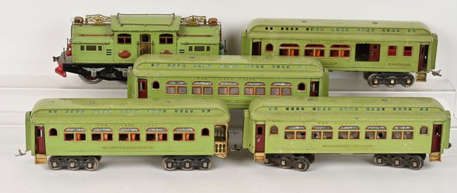 LIONEL PREWAR STD GA 408E ENGINE & PULLMAN CARS