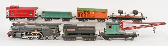 LIONEL PREWAR STD GA 400E ENGINE & FREIGHT CARS