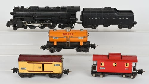 LIONEL 2036 LOCOMOTIVE & TENDER w/ FREIGHT CARS