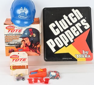 TONKA TOTE ROCKET RACING SET & 2 SIGNS