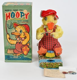 JAPAN BATTERY OP HOOPY DUCK w/ BOX