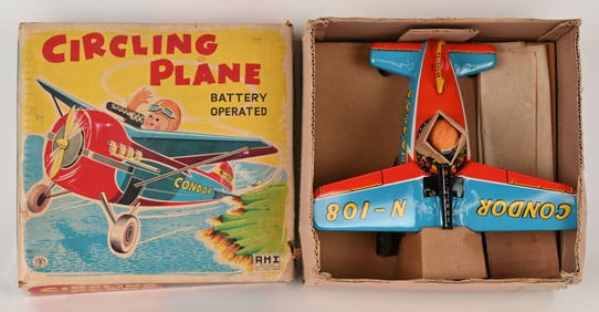 JAPAN BATTERY OP CONDOR CIRCLING PLANE w/ BOX