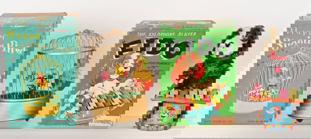 JAPAN BATTERY OP SINGING BIRD & XYLOPHONE FIDO