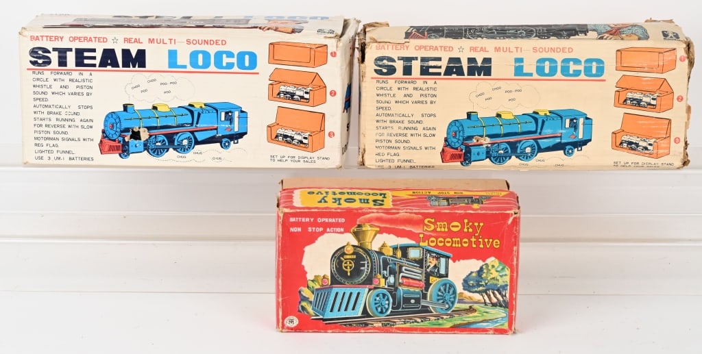 3- JAPAN BATTERY OP LOCOMOTIVES w/ BOX (1 of 5)