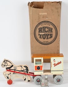RICH TOYS HORSE DRAWN MILK WAGON w/ BOX