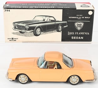 BANDAI TIN FRICTION LANCIA FLAMINIA w/ BOX