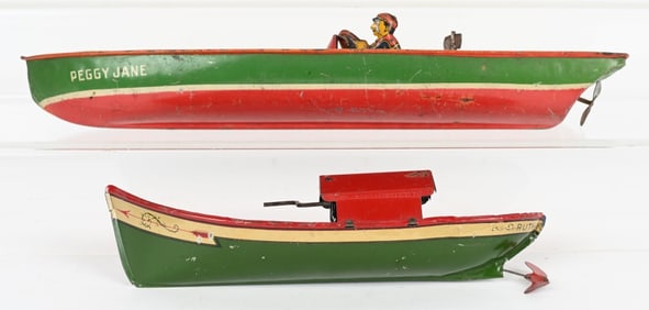 CHEIN TIN WINDUP RUTH & PEGGY JANE BOATS