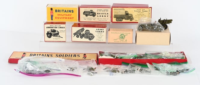 VINTAGE BRITAINS VEHICLES & SOLDIERS LOT