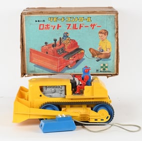 TOMY BATTERY OP ROBOT BULLDOZER w/ BOX