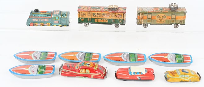 LOT OF JAPAN TIN TRANSPORTATION TOYS