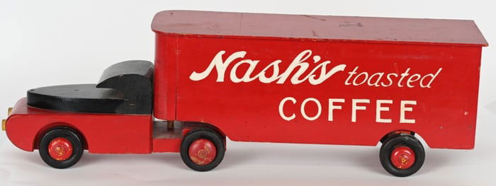 BUDDY L WOODEN NASH'S TOASTED COFFEE TRUCK