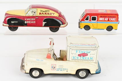 3- TIN WINDUP & FRICTION DELIVERY TRUCKS