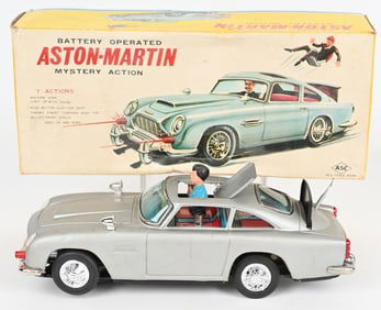 JAPAN BATTERY OP MYSTERY ACTION ASTON MARTIN w/BOX