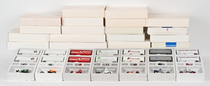 18- WINROSS SEMI TRUCKS w/ ADVERTISING MIB