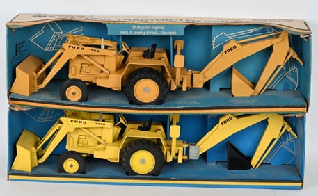 2- ERTL FORD TRACTOR/LOADER/BACKHOE MIB