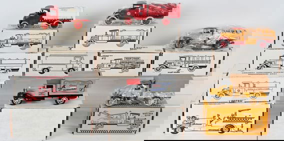 10- DIECAST TRUCK BANKS MIB