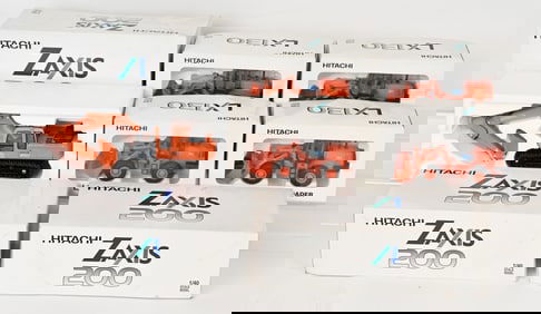 7- HITACHI DIECAST EXCAVATORS & WHEEL LOADERS MIB