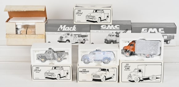 8- 1st GEAR DIECAST VINTAGE TRUCKS MIB