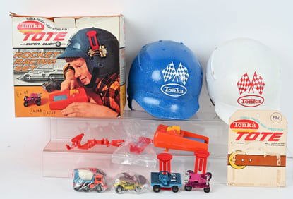TONKA TOTE ROCKET RACING SET w/ BOX