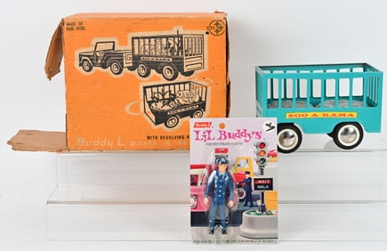 BUDDY L ZOO-A-RAMA & LIL BUDDYS POLICEMAN, BOXED