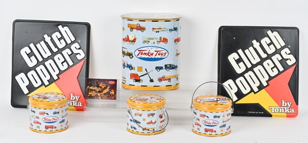 TONKA MERCHANDISE LOT, SIGNS & TINS