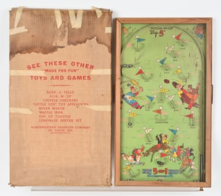 PUSH-M-UP BIG 5 BAGATELLE GAME w/ BOX