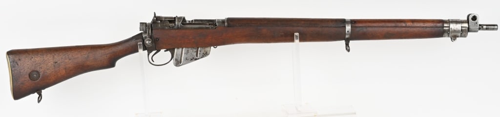 BRITISH FAZAKERLY NO.4 MK 2 LEE ENFIELD 303 CAL: SERIAL NUMBER: PF17759. BARREL: 25". CALIBER: .303 BRITISH. MANUFACTURED: 1949 Imported by I.O. Dated "10/49", being made at the Fazakerly Arsenal. Import marked on the receiver. Matching serials on t