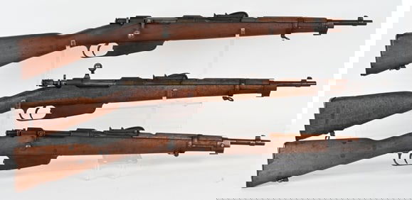 LOT OF 3 CARCANO 91/24 BOLT ACTION CARBINES 6.5MM