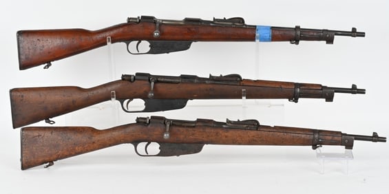 LOT OF 3 CARCANO 91/24 BOLT ACTION CARBINES 6.5MM