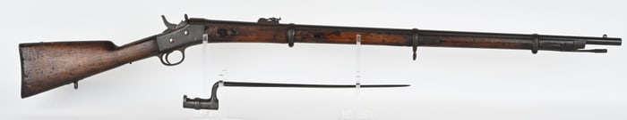 REMINGTON ROLLING BLOCK .45 RIFLE, w/ BAYONET