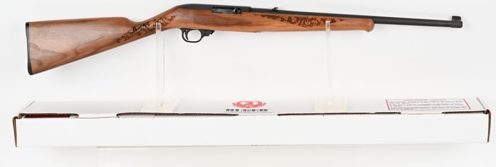 OAK LEAF ENGRAVED RUGER 10/22 SEMI AUTOMATIC RIFLE