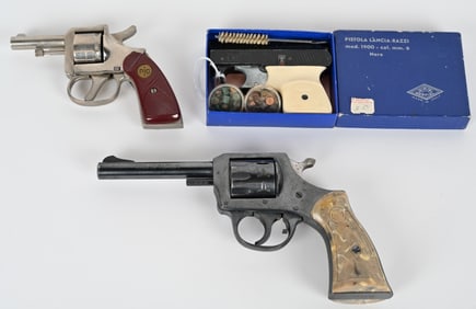 LOT OF STARTER PISTOLS AND .22 CAL REVOLVER