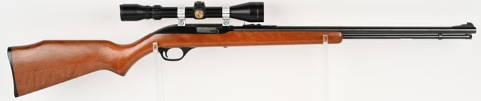 MARLIN MODEL 60 SEMI AUTOMATIC RIFLE WITH SCOPE