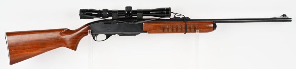 REMINGTON MODEL 742 WOODSMASTER .308: SERIAL NUMBER: 17800. BARREL: 22. CALIBER: .308 WIN. MANUFACTURED: 1960. The model 742 features a blued barrel and receiver, wood stock front blade sight and adjustable u-notch rear sight, and sports