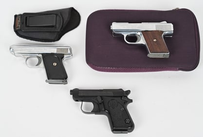 LOT OF (3) SEMI AUTO POCKET PISTOLS