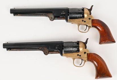 LOT OF (2) A.S.M. 1851 BLACK POWDER REVOLVERS