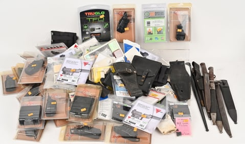 LOTS OF PISTOL SIGHTS, GLOCK PARTS, &OTHER