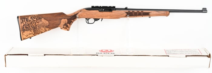 RUGER 10/22 UNIQUE TIGER ENGRAVED RIFLE .22CAL